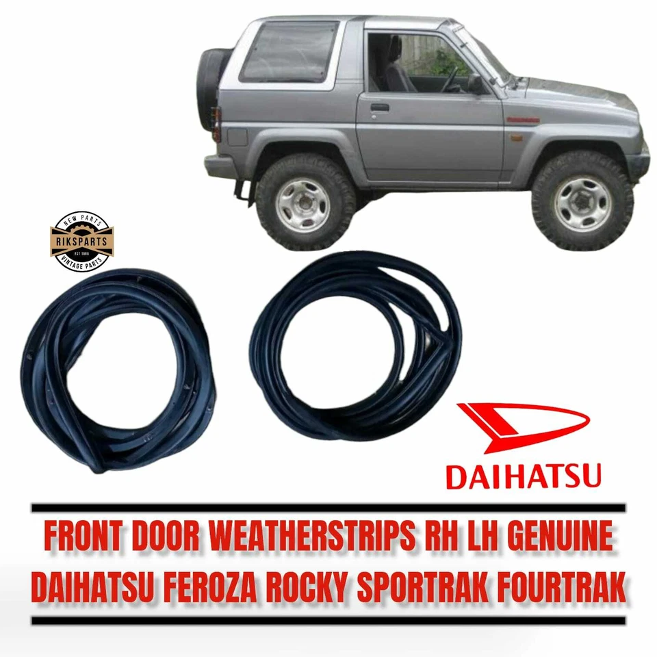 Se adapta a DAIHATSU FEROZA ROCKY SPORTRAK FOURTRAK PUERTA DELANTERA BANDAS METEOROLÓGICAS DERECHA IZQUIERDA  Foto 1 de 4