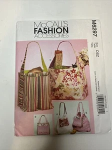 McCall's Fashion Accessories Patterns M6297 Totes 4 Different Sizes - Picture 1 of 3