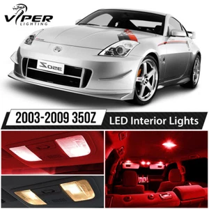 Red LED Interior Lights Package Kit for 2003-2009 Nissan 350Z - Foto 1 di 7