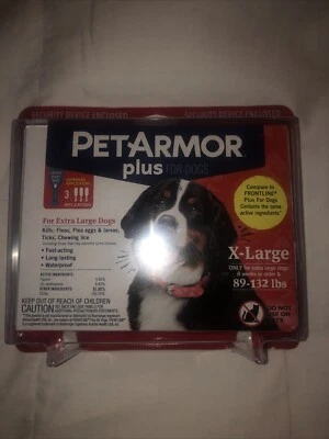Tratamiento antipulgas y garrapatas Pet Armor Plus para perros X grandes - Pack de 3 aplicaciones Foto 1 de 3