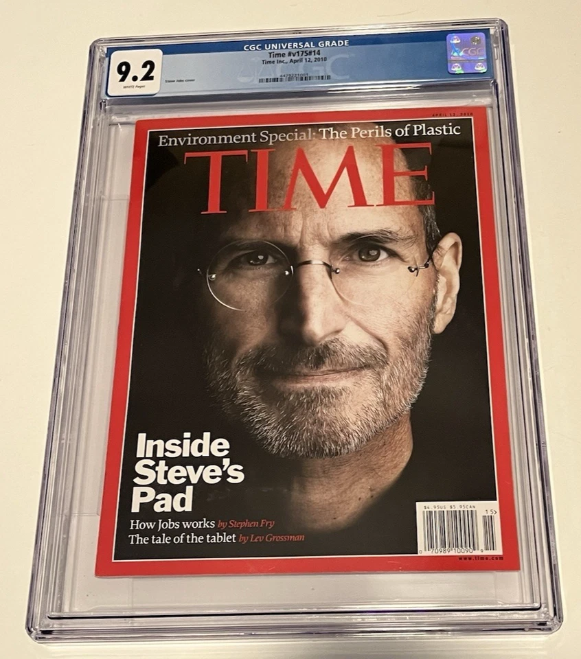 CGC 9.2 NEWSSTAND Steve Jobs Inside Steve's New Pad Time Magazine April 2010 - Image 1 of 3