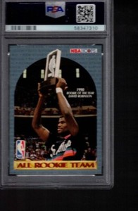 no stats DAVID ROBINSON  1990 91 HOOPS all rookie   PSA  9   only 10 PSA 10