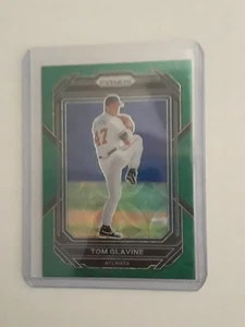 2023 PRIZM TOM GLAVINE GREEN CANNOCCHIALE PRIZM SP#29/75-BRAVE HOFER-#247 - Foto 1 di 2
