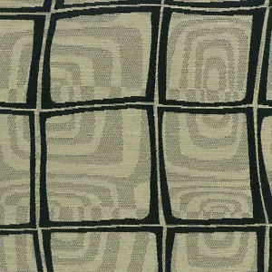 Abstract Geometric INCASE Crypton Upholstery Fabric Tumaro Black Swan Glitter - Picture 1 of 2