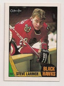 1987-88 OPC #59 STEVE LARMER CHICAGO BLACK HAWKS O-PEE-CHEE