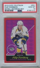 2015-16 O-Pee-Chee Platinum Filip Forsberg #R51 Retro Red Rainbow SSP /15 PSA 10