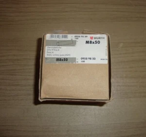 Würth Gewindestücke M8x50 Stahl verzinkt 100 Stck. - Bild 1 von 3