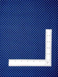 Polka Dot Blue Fabric Traditions Small White Dots on Navy Cotton By The Yard - Picture 1 of 1