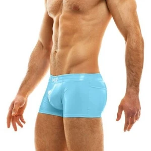 Boxer de vinilo viral MODUS VIVENDI moda brillante y brillante azul claro 08021 B55 - Imagen 1 de 4