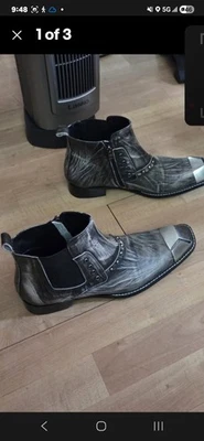 Botas de cuero genuino para moto Foto 1 de 4