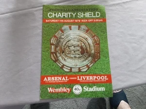 1979 Charity Shield Arsenal V Liverpool (Mu25-2) - Picture 1 of 2