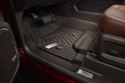 2015-2020 GMC Yukon All Weather Front Floor Liners 84185461 Cocoa w/ Chrome Logo - Image 1 of 2