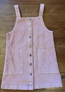 Girl’s Stellybelly Sz 7 Knee-length (soft) Corduroy Pink Overalls-dress (lined) - Picture 1 of 15