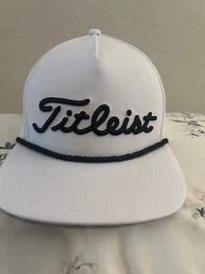 Titleist white flat bill rope snapback hat - Picture 1 of 6