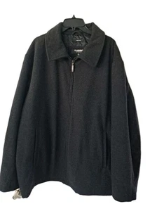 Claiborne Full Zip Wool Blend Quilt Lined Jacket Mens 2XL Charcoal Gray - Picture 1 of 10