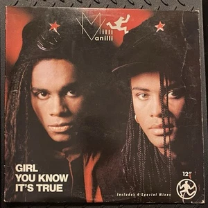 Milli Vanilli - Girl You Know It’s True 12" Maxi Single AD1-9780 Vinyl Schallplatte - Bild 1 von 3