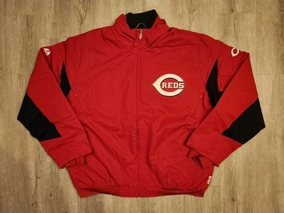 Chaqueta Cincinnati Reds Talla Grande Majestuosa Cremallera Completa Base Térmica Para Hombre Talla Grande Foto 1 de 4