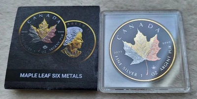 1oz Silber Royal Maple Leaf Six Metals Edition 2023 Canada - Bild 1 von 4