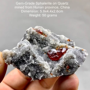 Muestra de esfalerita de grado gema en cuarzo de Hunan, China #171 - Imagen 1 de 5