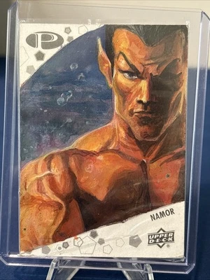 2021 Marvel Premier  1/1 Sketch Namor By Fabian Quintero -  Amazing - Image 1 of 2
