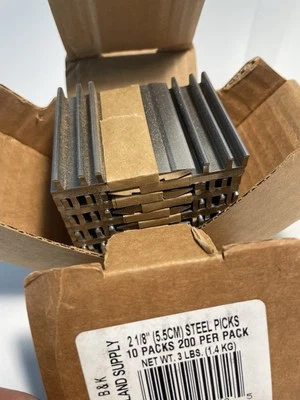 Máquina de vástago de suministro B & K Highland Steel Picks steelpix 2 1/8 caja nueva 2000 Foto 1 de 4