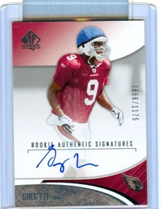 Tarjeta auténtica de firmas de novato Greg Lee 2006 SP Arizona Cardinals - Imagen 1 de 1