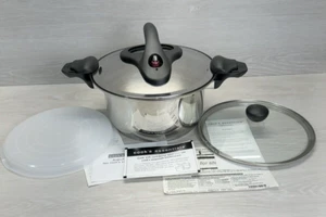 Cooks Essentials 10 inch / 5.5 Quart Pressure Cooker Stove Top Brand New - Picture 1 of 21