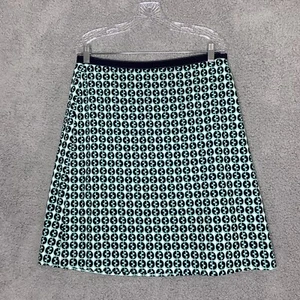 Falda Boden Mujer 10 Regular Verde Azul Patrón ALine Algodón Forrado Cremallera Lateral - Imagen 1 de 9