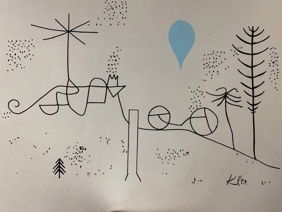 Paul Klee (Después) Placa de Invierno Suiza Firmada Litografía Surrealismo Arte Foto 1 de 1