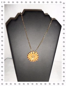 Gorgeous 85cm Nali Orange Flower Golden Fantasy Necklace - Picture 1 of 1