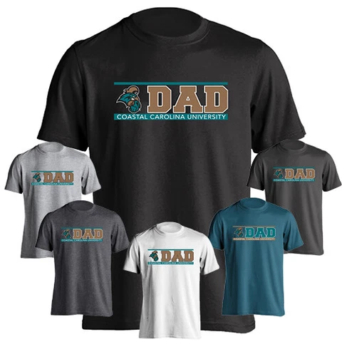 Coastal Carolina University Chanticleers Dad Logo Tee Short Sleeve T-Shirt Cover