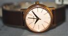 Nixon Ladies Kenzi Rose Gold Dial Brown Genuine Leather Watch A398 1890-00