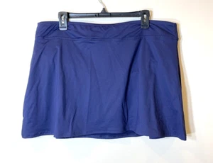 Lands End Bathing Suit Skirt Womens Plus 18 Swim Bottoms Mini Deep Blue Tankini - Picture 1 of 6
