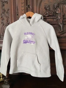Old Navy Girl's Hoodie Gray Fleece Pullover Hoodie Medium 8 Kangaroo Pockets - Picture 1 of 9