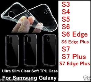 Silicone back Case Transparent Clear Soft Cover For s6 edge - Picture 1 of 7