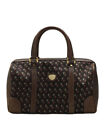 Used Gucci Old Gucci/Boston Bag/Leather/Brown/Allover Pattern Bag