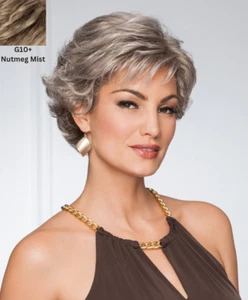 Eva Gabor Resolve Retro Style Short Wig G10+ Nutmeg Mist by Hairuwear - Picture 1 of 3