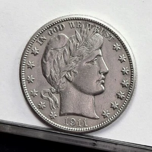 Medio dólar de peluquero 1911 - Ch AU/sin detalles, limpio (#55591-L) - Imagen 1 de 8