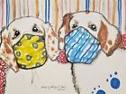 Clumber Spaniel in Quarantine Dog Art Print 8x10