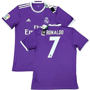 2016/17 Real Madrid Away Jersey #7 RONALDO Medium Adidas Soccer CR7 Purple Kit - Picture 1 of 19