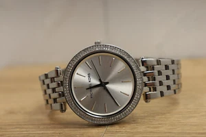 Michael Kors Darci Watch Women 39mm Silver Dial Stainless Steel New Batt 7.5" - Picture 1 of 6