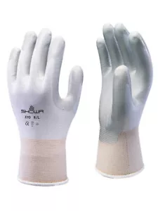 5 x SHOWA 370 Assemblage Poignée de Précision Gants Nitrile Palm Blanc Parfait Fit - Photo 1 sur 5