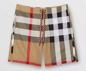 NUEVOS PANTALONES CORTOS BURBERRY HOMBRE EXPLOTADO CLÁSICO CHEQUE BAÑADORES BAÑADORES XS - Imagen 1 de 4