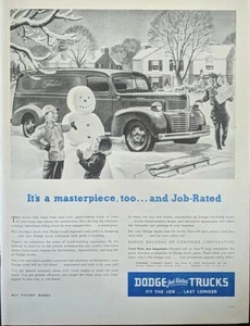 1946 vintage Dodge Delivery truck. Snowman Winter Scene  - Picture 1 of 1