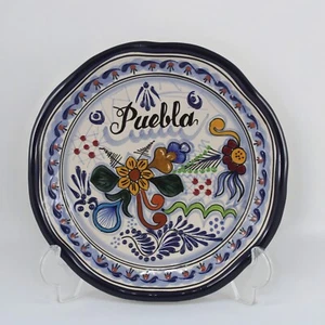 Plato Decoracion Pared Ceramica TALAVERA Poblana Puebla Mexico Pintado a mano - Imagen 1 de 5