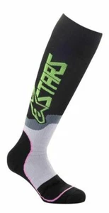 ALPINESTARS MX PLUS 2 BOOT SOCKS BLACK GREEN PINK MOTOCROSS MX ENDURO CHEAP NEW - Picture 1 of 1