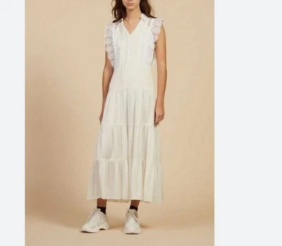 Sandro Paris Women's Dress Size 36 FR / S Midi Tiered Dress R20500E - Image 1 of 4