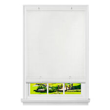 White Oval Cordless Rollup Light Filtering Window Blinds Shades