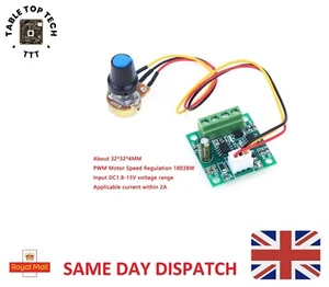 DC Motor Speed Controller PWM 1803BK Control Module Adjustable Driver - Picture 1 of 3