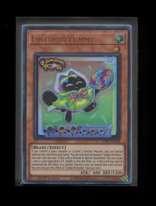 Lollipo Yummy Ultra Rara NM 1° Edizione JUSH-EN01 Yugioh - Foto 1 di 2